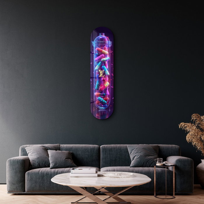 Wallity Colorful LV Tube - Pintura Decorativa de Vidrio Templado Multicolor Wallity Colorful LV Tube - Pintura Decorativa de Vidrio Templado Multicolor